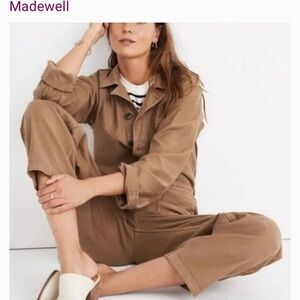 MADEWELL brown utility jumpsuit size small.  Never worn. Excellent condition.